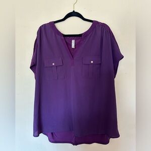 Woman’s Business Casual Lightweight Eggplant Blouse